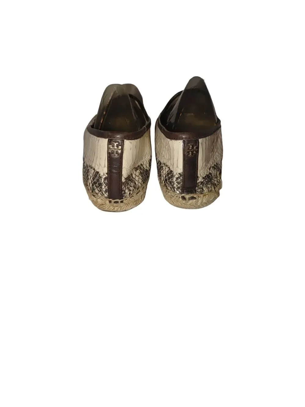 Tory Burch Ines Platform Espadrille Snakeskin Leather Size 10M